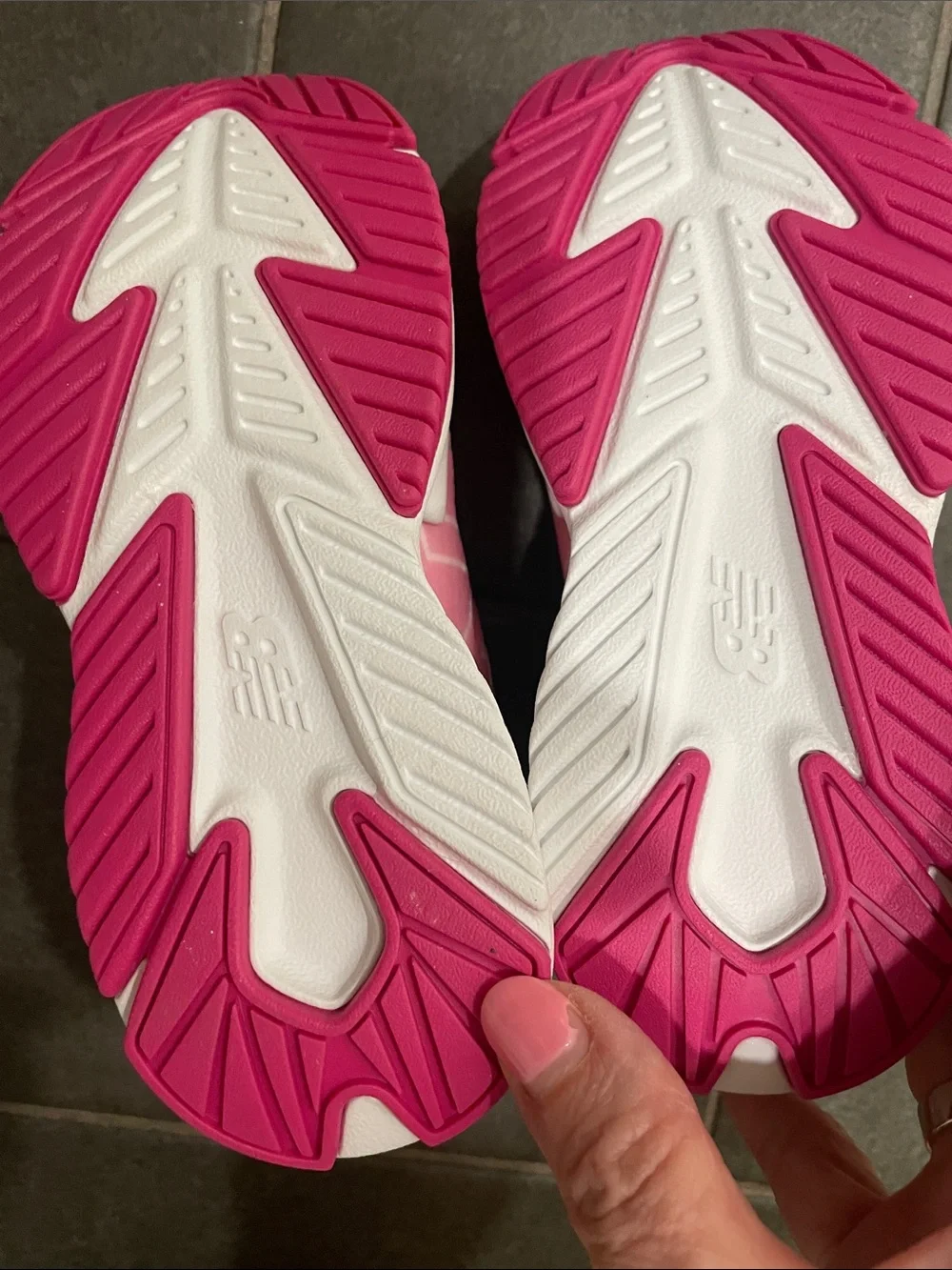New Balance Pink and Hot Pink Kids' Sneakers with Velcro Strap NWT